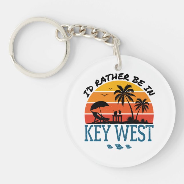 I'd Rather Be in Key West Florida Keys Ring (Front)