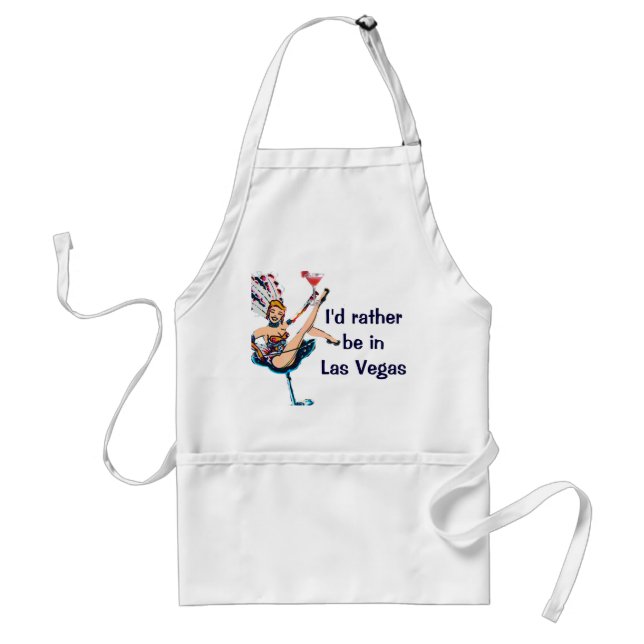 I'd Rather Be in Las Vegas Cocktail design Standard Apron (Front)