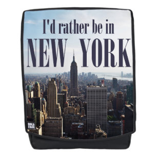 "I'd rather be in New York" backpack