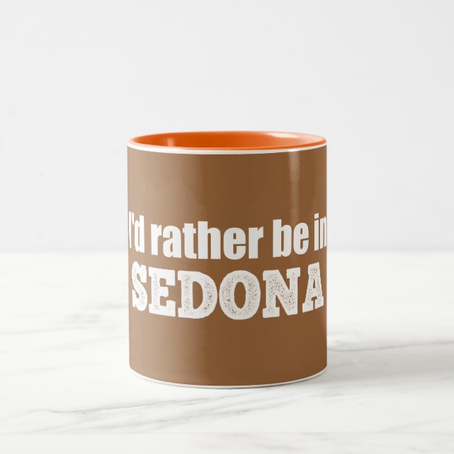 I'd Rather Be In Sedona Two-Tone Coffee Mug (Center)