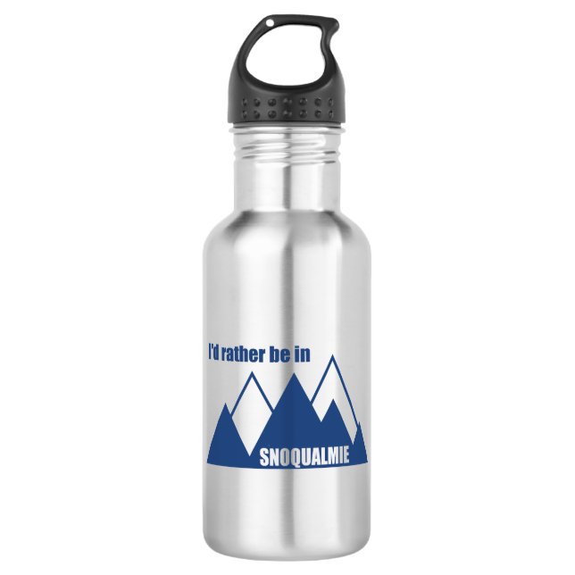 I'd Rather Be In Snoqualmie Washington Mountain 532 Ml Water Bottle (Front)