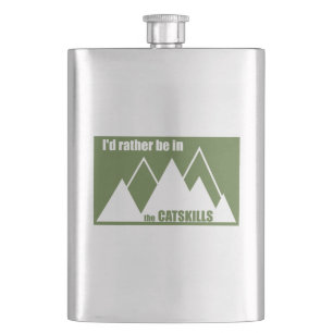 I'd Rather Be In The Catskills Hip Flask
