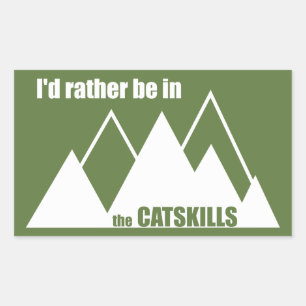 I'd Rather Be In The Catskills Rectangular Sticker