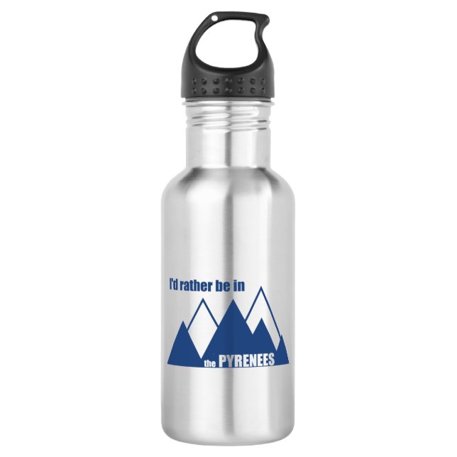 I'd Rather Be In The Pyrenees Mountain 532 Ml Water Bottle (Front)