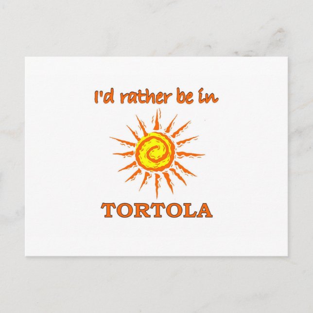 I'd Rather Be in Tortola Postcard (Front)