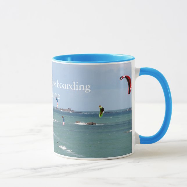 I'd rather be kite boarding - personalised mug (Right)