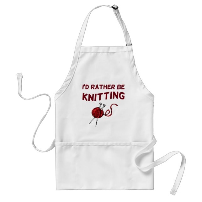 I'd Rather be Knitting Standard Apron (Front)