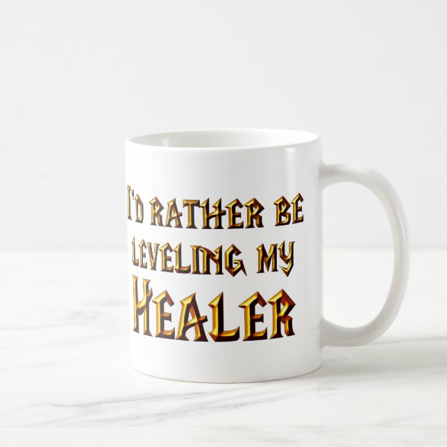 I'd Rather Be Levelling My Healer Coffee Mug (Right)