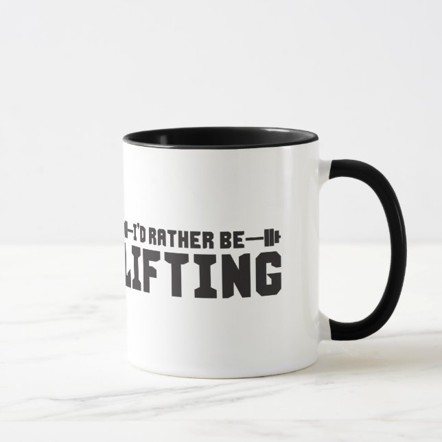 I'd Rather Be Lifting - Bodybuilding Mug (Right)