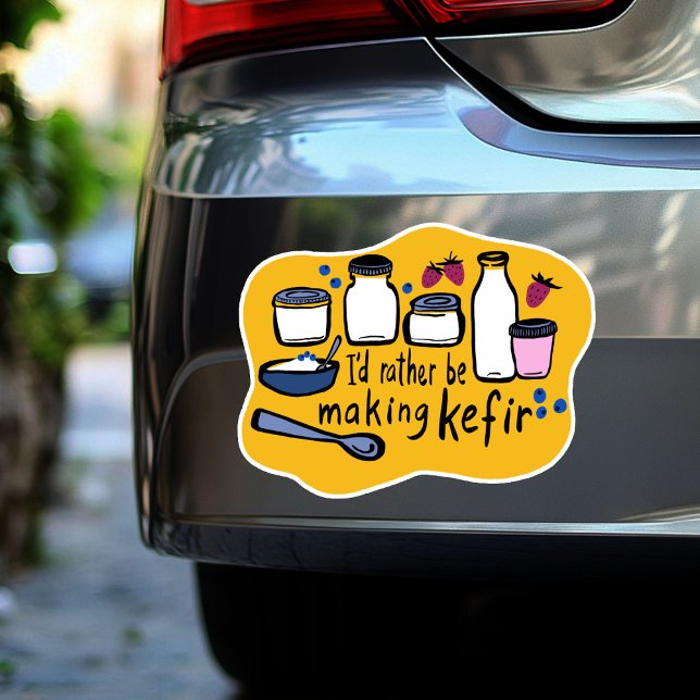 I'D RATHER BE MAKING KEFIR Fun Fermentation  (I'D RATHER BE MAKING KEFIR Fun Fermentation Sticker
)