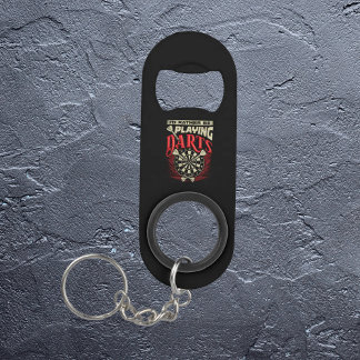 I'd Rather Be Playing Darts Keychain Bottle Opener