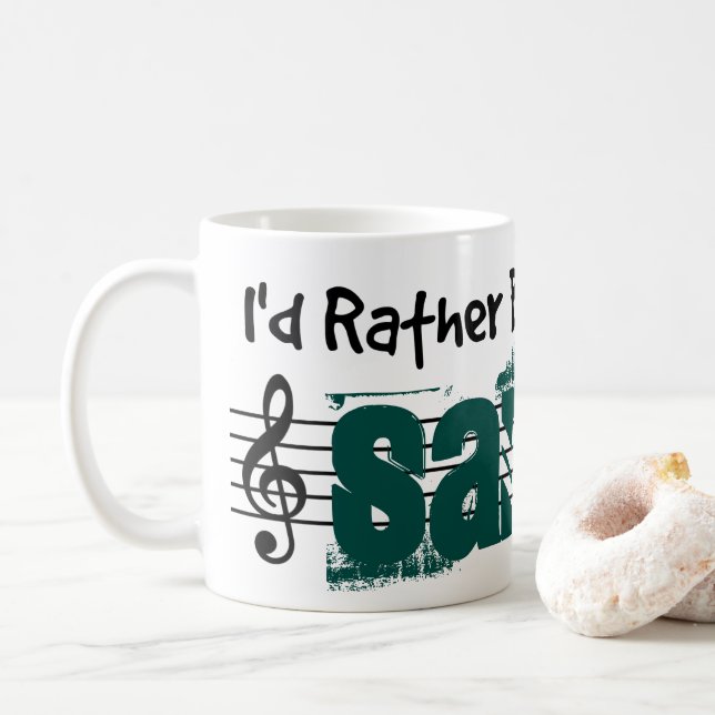 I'd Rather Be Playing My Santoor Coffee Mug (With Donut)