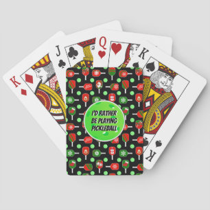I'd Rather Be Playing Pickleball Christmas Paddles Cards