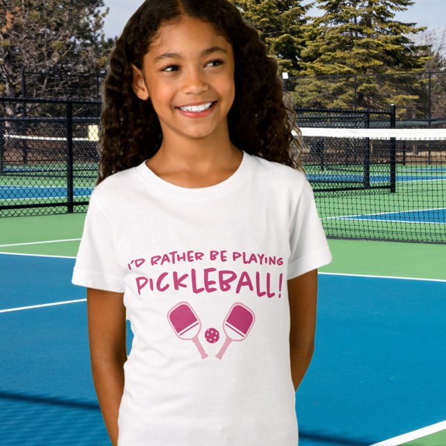I'd Rather Be Playing Pickleball Cute Girly Pink T-Shirt (
by Beach Pause Designs
I'd Rather Be Playing Pickleball Cute Girly Pink T-Shirt)