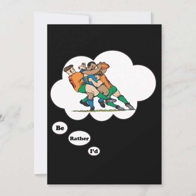 I'd rather be playing Rugby 2 Invitation (Front)