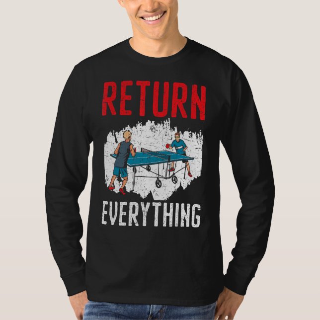I'd Rather Be Playing Table Tennis Player Ping Pon T-Shirt (Front)