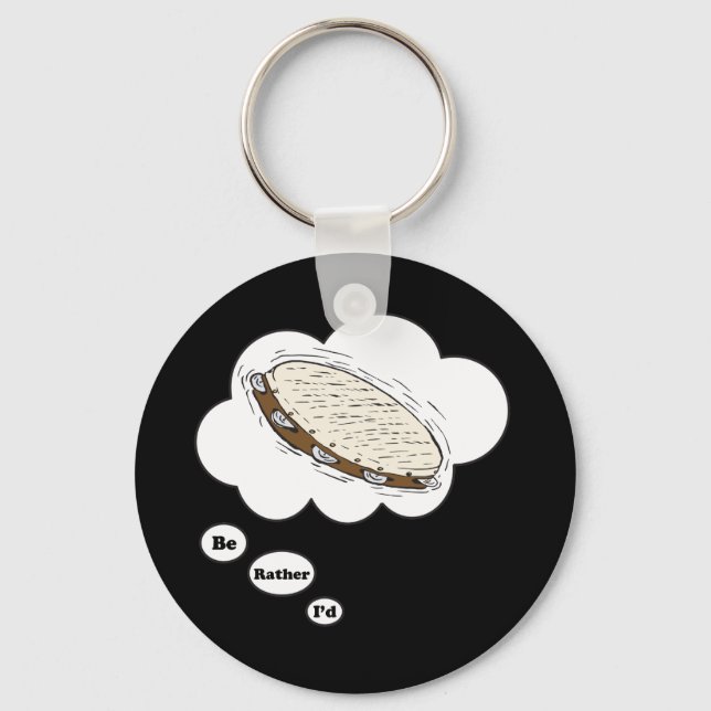 i'd rather be playing Tambourine 5 Key Ring (Front)
