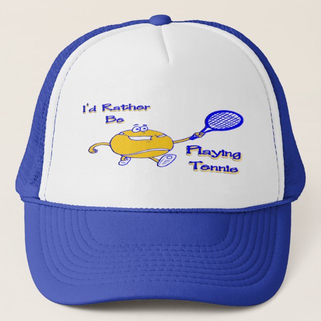 I'd Rather Be Playing Tennis Trucker Hat (Front)