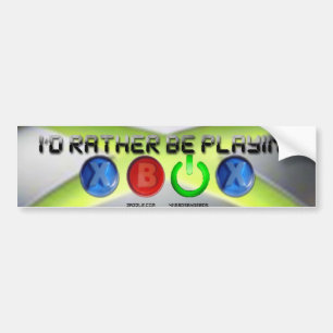 Id Rather Be Playing Xbox Bumper Sticker