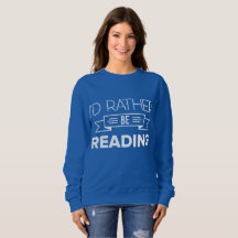 I'd Rather Be Reading - Blue Bookworm Hoodie