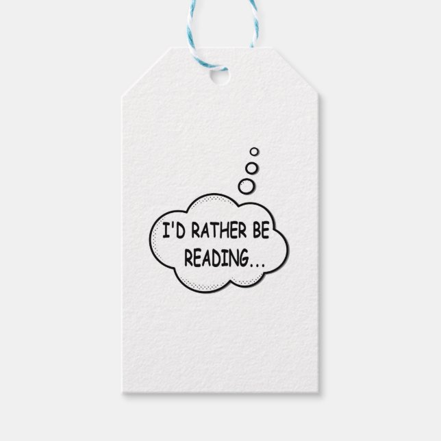I'd Rather Be Reading Gift Tags (Front)