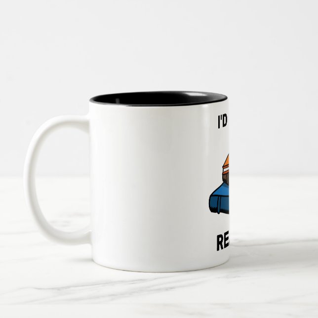 I'd Rather Be Reading Two-Tone Coffee Mug (Left)