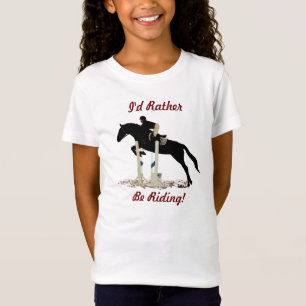 I'd Rather Be Riding! Equestrian Kids T-Shirt