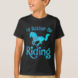 Id Rather Be Riding Funny Horse Equestrian Rider G T-Shirt