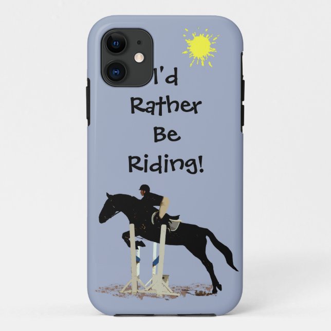I'd Rather Be Riding! Horse Case-Mate iPhone Case (Back)