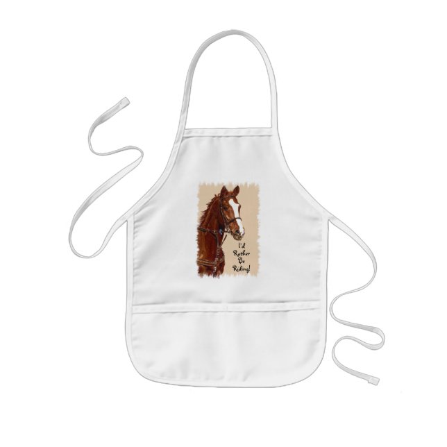 I'd Rather Be Riding! Kids Horse Apron (Front)