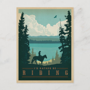 I'd Rather be Riding Postcard