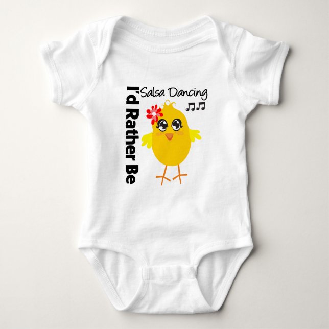 I'd Rather Be Salsa Dancing Baby Bodysuit (Front)