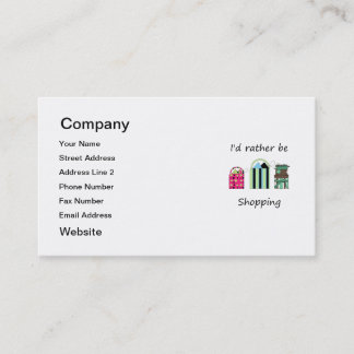 I'd rather be shopping business card