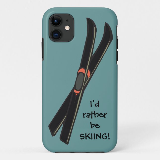i'd rather be SKIING! Design iPhone Casemate Case-Mate iPhone Case (Back)