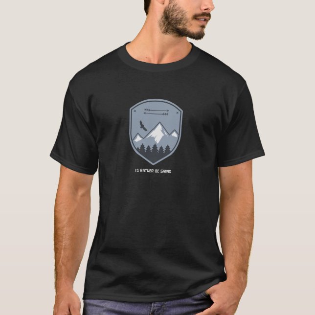 I'd Rather Be Skiing T-Shirt (Front)