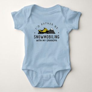 I'd Rather Be Snowmobiling with Grandpa Skimobile Baby Bodysuit