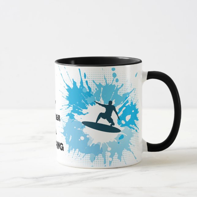I'd rather be Surfing Design Coffee Mug Cup (Right)