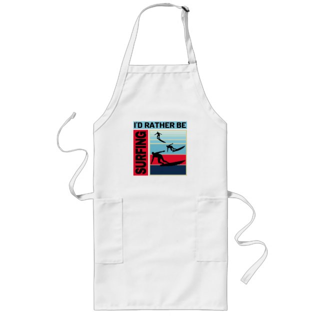 ID RATHER BE SURFING LONG APRON (Front)