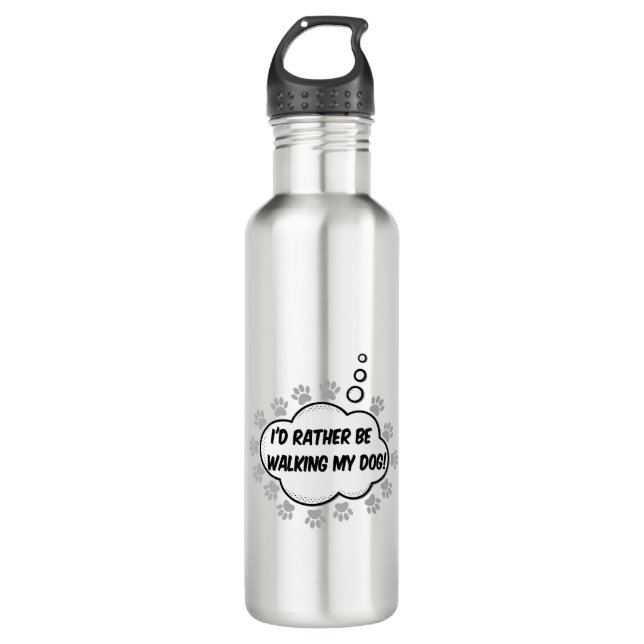 Id Rather Be Walking My Dog 710 Ml Water Bottle (Front)