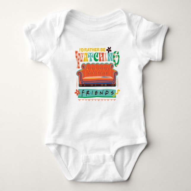 I'd Rather Be Watching FRIENDS™ Vibrant Grapic Baby Bodysuit (Front)