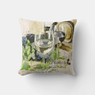 I'd Rather Be Wine Tasting. Wine Lovers Cushion