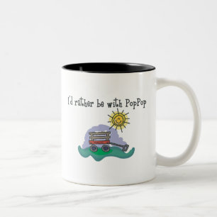 I'd Rather be with PopPop Two-Tone Coffee Mug