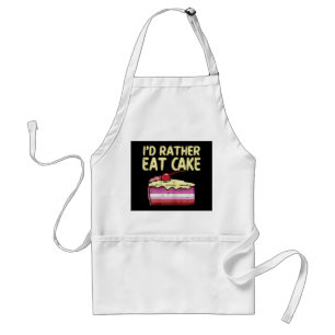 I'd Rather Eat Cake LGBT Lesbian Flag Gay Pride Wo Standard Apron