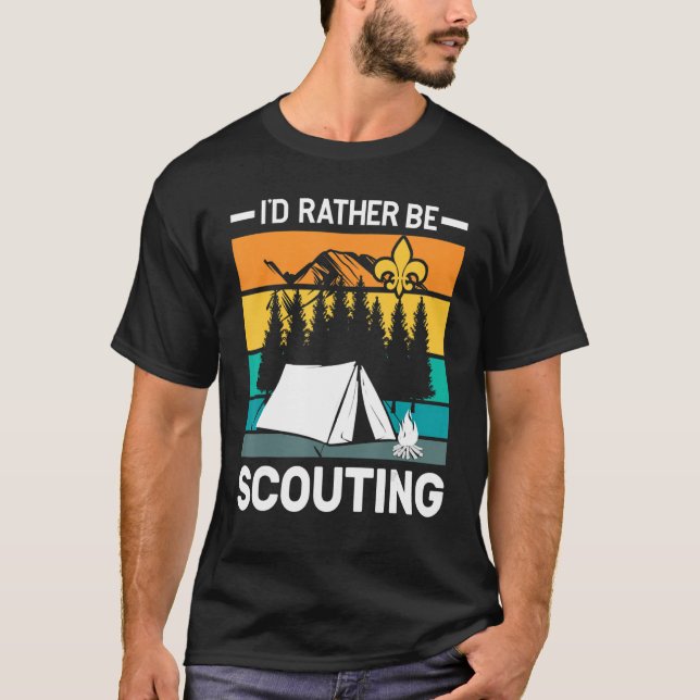 Id Rather Scouting Scouting T-Shirt (Front)