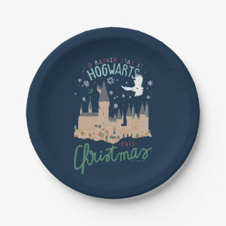 I'd Rather Stay At Hogwarts This Christmas Paper Plate