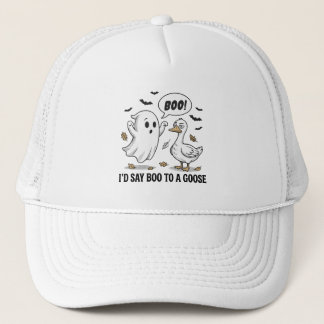 I'd Say Boo To A Goose – Funny Halloween Trucker Hat