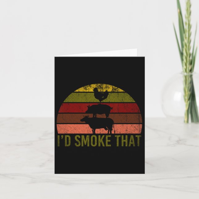 Id Smoke That Barbecue 2  Card (Front)