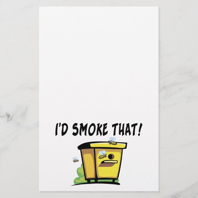 I'd Smoke That Beehive Stationery (Front)