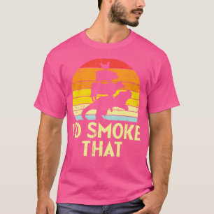 Id Smoke That Chicken Pork Beef Trex Retro Dinosau T-Shirt