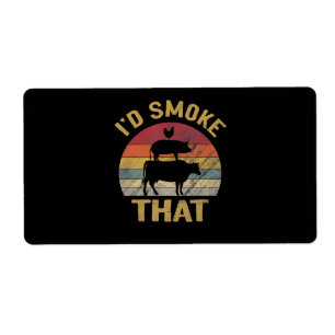 Id Smoke That Funny BBQ Meat Smoker Grill Gift